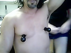1 - HOT COUPLE- MUTUAL NIPPLE PLAY, PUMP, SUCK, PRECUM, THICK, DARK,