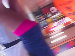 18 yr Girl shopping with her Step mom  both sexy!