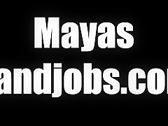 2 Cumshots in a Row over Mayas Legs