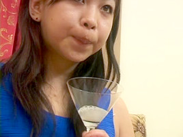 2 hawt Japanese hotties spit in a glass and   