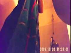 23 yo brunette with small tits caught by in shower