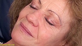76 years old grandma first anal