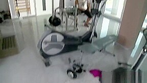 A personal trainer trains his customers' pussies