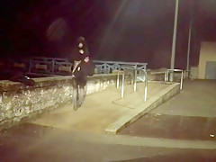 A risked outdoor Lady Boyle crossdresser naked in streets