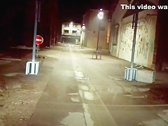 A risked outdoor Lady Boyle crossdresser naked in streets