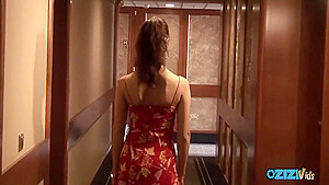Admirer Follows And Fucks A Hot Brunette At The Hotel