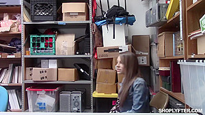 Adorablegirl was having wild sex with a security guard, after she was caught shoplifting