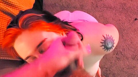 Alt Girl Takes Huge Load To The Face
