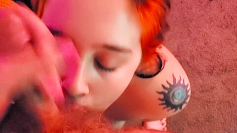 Alt Girl Takes Huge Load To The Face