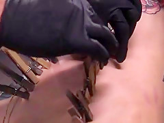 Alt slave in device bondage whipped