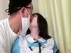 Amateur Dark-haired Japanese Babe Maid Cosplay Blowjob And Creampie Sex It Is Uncensored