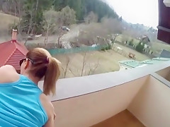 Amateur Quick Sex In The Balco