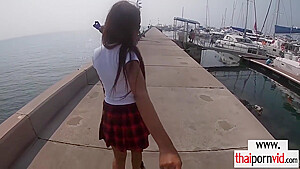 Amateur Thai teen 18+ Cherry In Uniform Fucked B