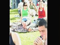 Amateur brunette public upskirt video