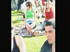 Amateur brunette public upskirt video