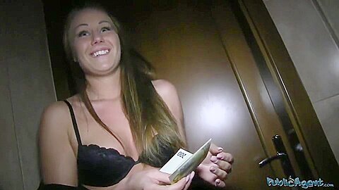Amateurs Blond Hair Lady Takes Knob In Public Toilet