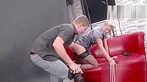 Amazed Bombshell In Lingerie Is Geeting Peed On And Poked