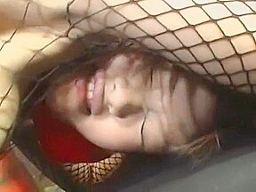 Amazing Japanese girl Azusa Ayano in Crazy Fishnet, Gangbang JAV video