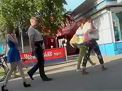 Amazing upskirt of a young milf