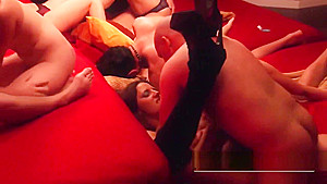 American swinger couples start a new swinger challenge in an open swing house reality show on TV