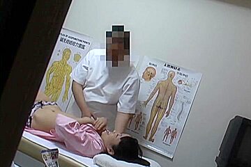 An Asian girl receives some good massage and pussy fingering in this medical tube