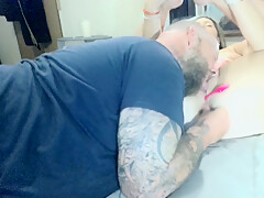 Anal Plug Playing While Licking Clit