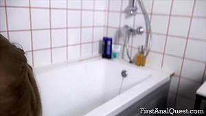 Anal sex loving babe with blonde hair got a thick dick up her tight ass