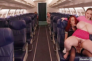Ariel Demure - My Busty Latina Shemale Stewardess Has A Boner