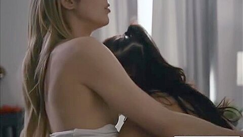Asian Brunette And Her Girlfriend Try Anal Sex Using Di