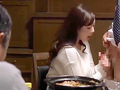 Asian Japanese Milf get fucked by blackmailer in front of her husband