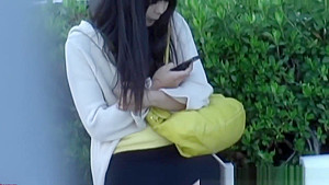 Asian Rubs Hairy Cunt
