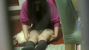 Asian Rubs Hairy Cunt