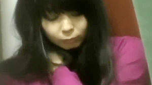 Asian Rubs Hairy Cunt