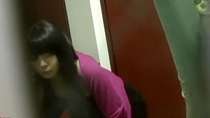 Asian Rubs Hairy Cunt