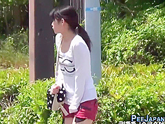 Asian Watched Pee Public
