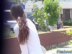 Asian Watched Pee Public
