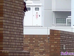 Asian Whore Flashes Panty