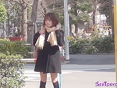 Asian Whore Flashes Panty