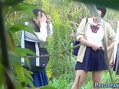 Asian student 18+ Public Peeing