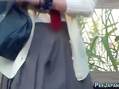 Asian student 18+ Public Peeing