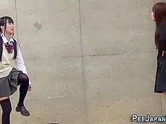 Asian student 18+ Public Peeing