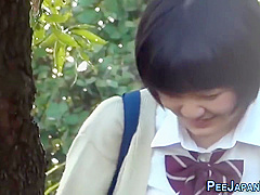 Asian student 18+ Public Peeing