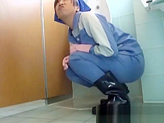 Asian toilet attendant cleans wrong part1