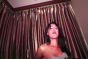 Asian tranny with big boobs sucks a boyfriends big dick