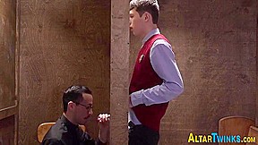 Ass Fucking Alter Boy Grinds On Priest