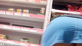 At A Shopping Mall - Hot Girl In A Mini Skirt No Panties - Candid Upskirt