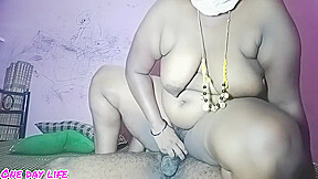 Attractive Tamil Aunty Sex With Teenage Boy Peeling Coconut While Sitting On Top