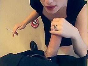 Audrey Lords smoking while having sex and facial