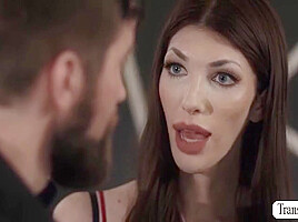 Ava Holt - Busty Tall Shemale Rimjob And Analed By Her Bearded Stepdad