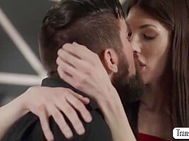 Ava Holt - Busty Tall Shemale Rimjob And Analed By Her Bearded Stepdad